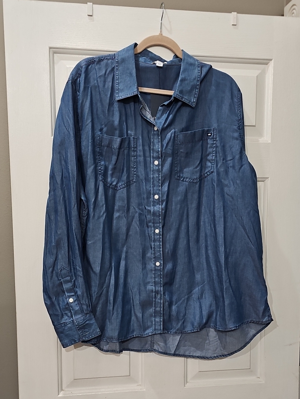 Crown & Ivy Womens Boyfriend Shirt - Tencel - Xxl Nwt